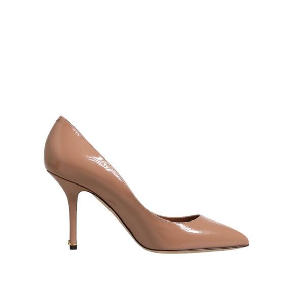 Dolce & Gabbana Beige Patent Leather Stiletto Heel Pumps Shoes
